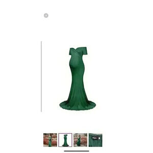 Molliya Maternity Long Dress Women Stretchy Sleeveless Maxi Emerald Green Med